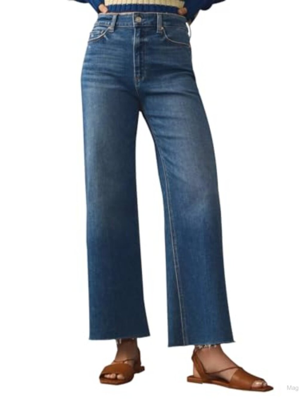 Wide Leg High Waist Stretchy Denim Jeans Women Boyfriend Straight Leg Casual